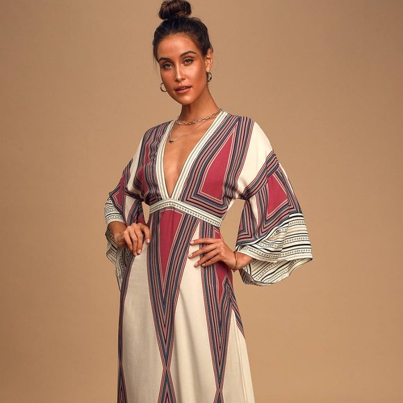 Dresses & Skirts - Southwestern Print Maxi Dress / Size: Large / New with Tags